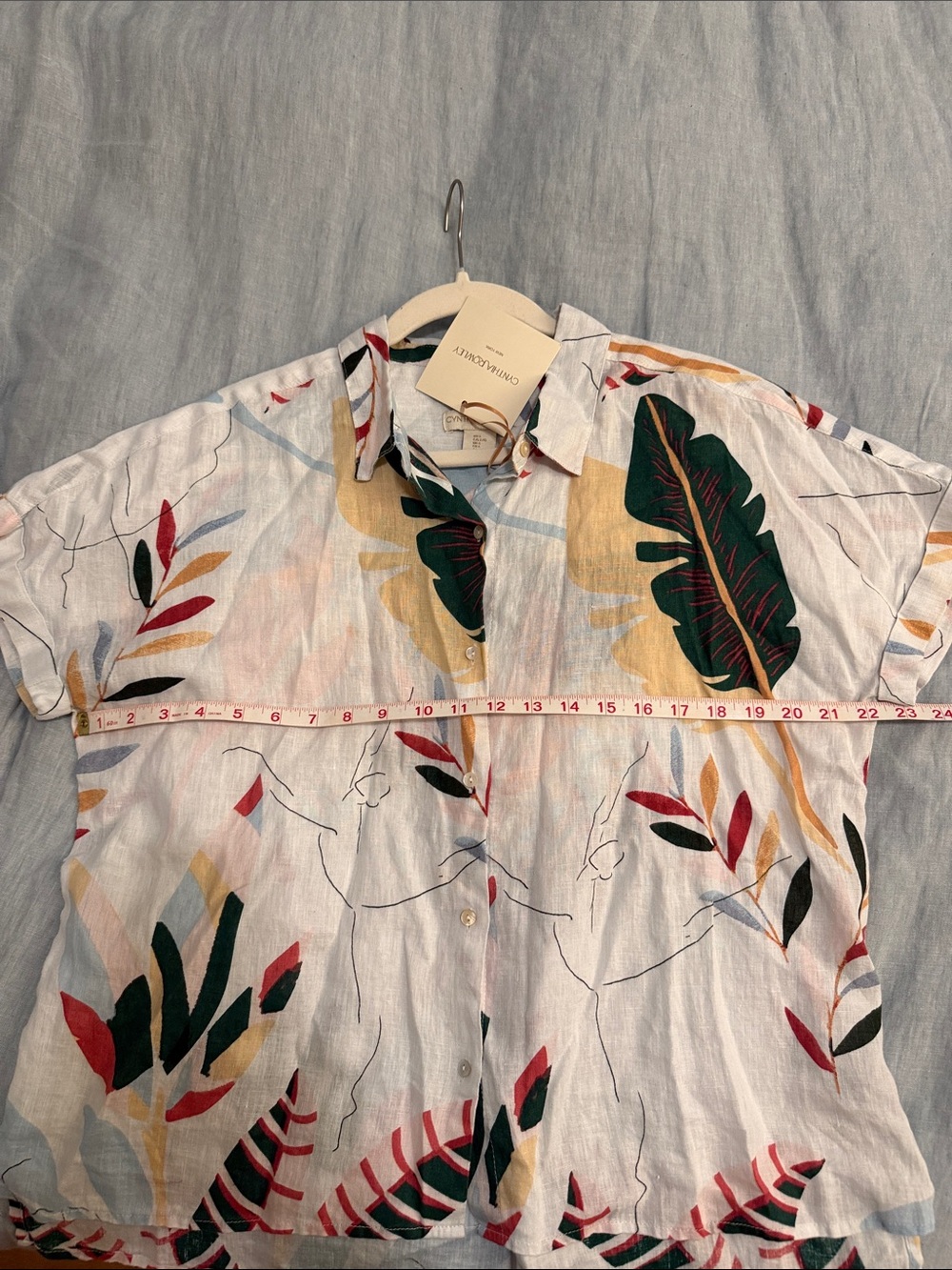 Cynthia Rowley Lightweight Linen Button-Up Shirt - Picture 6 of 7